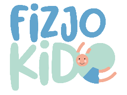 Czarno-białe logo Fizjokido – fizjoterapia niemowląt i dzieci